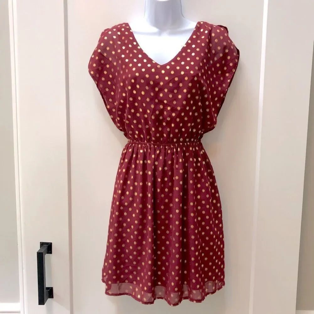Charming Charlie‎ maroon tunic dress woman’s size S